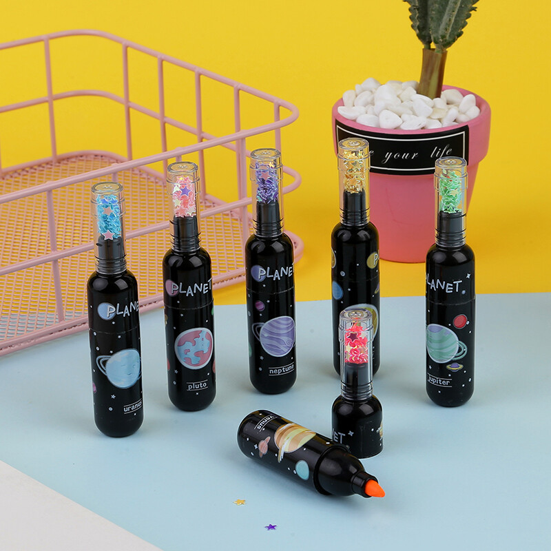 1 tk armas esiletõstja veinipudel, jäätise täitesulepea, armas multifilmi värvi marker pliiats koolikontori kontoritarvete varustus