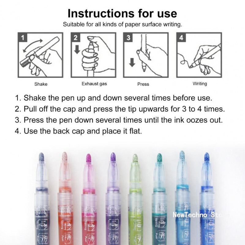 Kahe joonega piirjoonega kunstipliiatsi markerpliiats õpilastele DIY grafiti esiletõstja väljalõigete album Bullet Diary plakat Kaardi joonistus