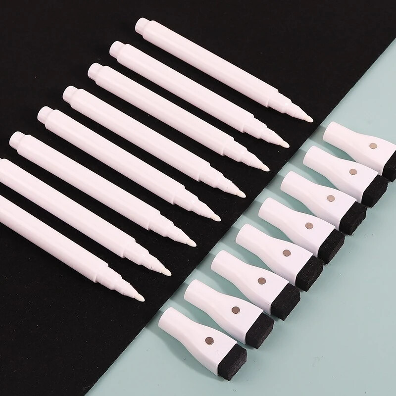 Fluorescentna flomaster olovka s tekućom kredom u 8 boja za bijelu ploču, grafiti, LED oglasna ploča, bijela 1-2 mm