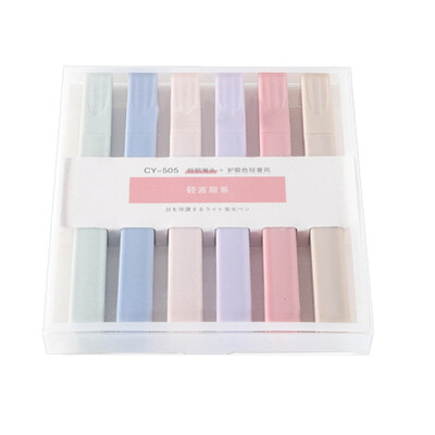 Andstal 6tk/partii Morandi Highlighter Pliiatsikomplekt 24 Värvi Pastelne Fluo Kooliteksti Markeritele Kirjatarbed Mini Vilt-otsaga markerid