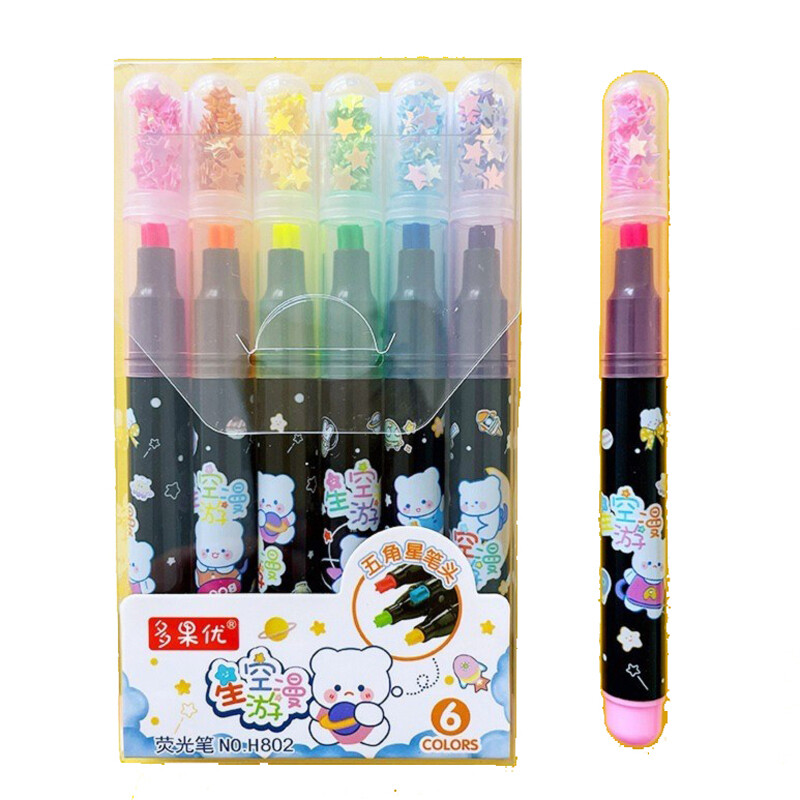 6 tk/komplekt Armas tähetempli esiletõstja värvimarker isetegemise käsitsi konto pastapliiats Kontoritarbed õpilaste koolitarbed, kingitus lapsele