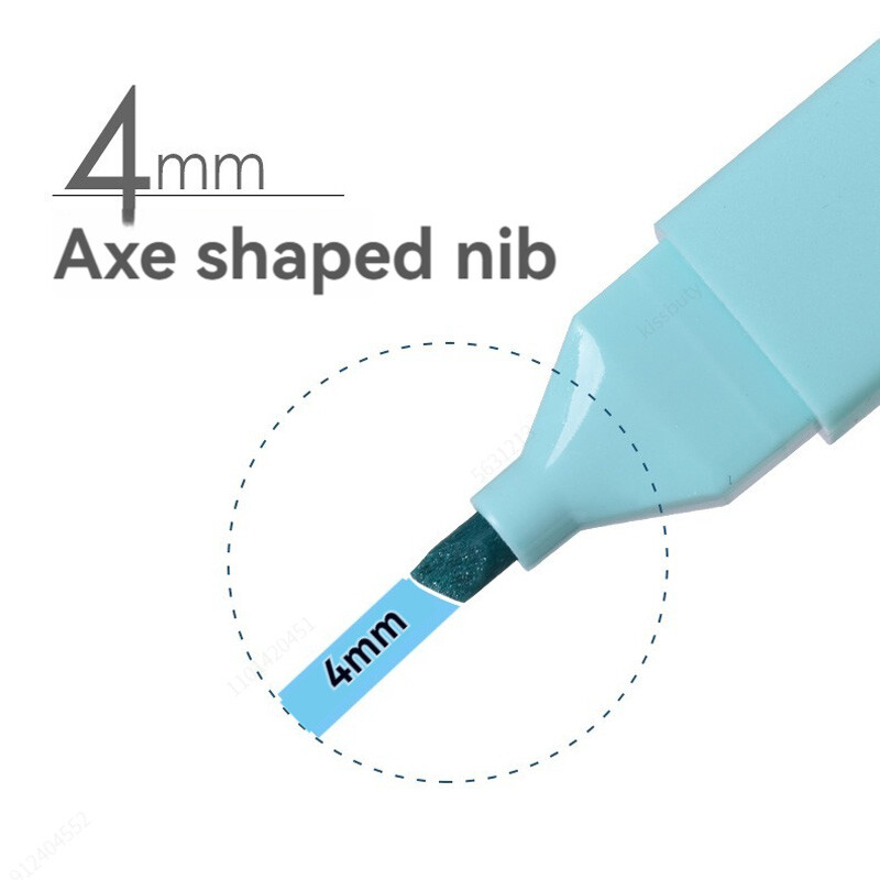 6 цвята метален хайлайтър Super Flash Флуоресцентна писалка Метален блясък хайлайтър Маркери Водене на бележки Консумативи за дневник