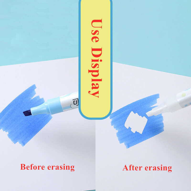 6 värvi komplekt Kawaii kustutatavad markerid kahe peaga märkme tegemiseks Allajoonitud 4 mm paksused markerid fluorestseeruvad märkmepliiatsid