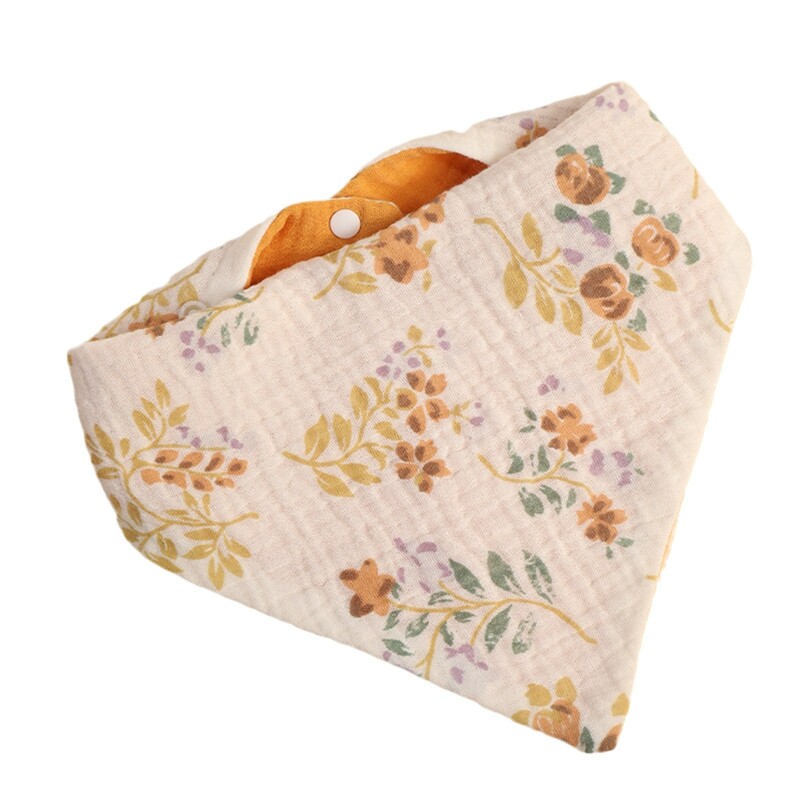 Beebiriidest drool neljakihiline marli beebi veekindel kolmnurkriidest drool rinnahoidja ees ja taga saadaval kontrastvärvi beebi rinnahoidja