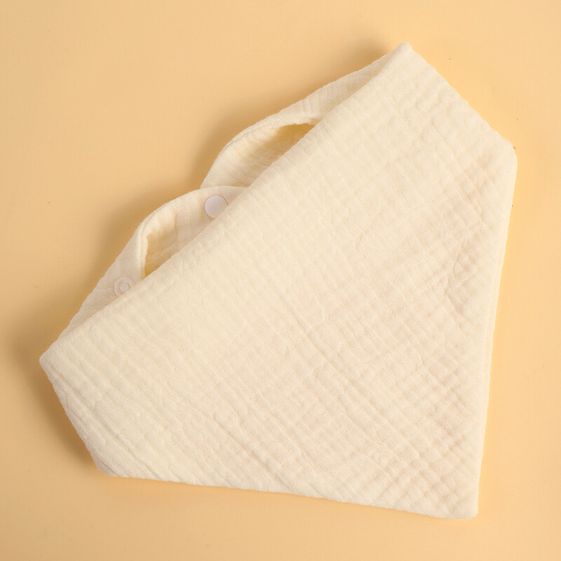 Beebiriidest drool neljakihiline marli beebi veekindel kolmnurkriidest drool rinnahoidja ees ja taga saadaval kontrastvärvi beebi rinnahoidja