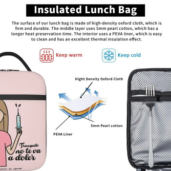 Enfermera En Apuros Doctor Nurse Medical Lunch Bag Women Thermal Cooler Изолирани кутии за обяд за деца Деца в училище