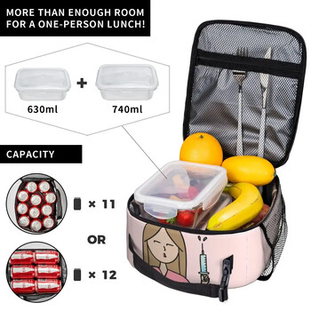 Enfermera En Apuros Doctor Nurse Medical Lunch Bag Women Thermal Cooler Изолирани кутии за обяд за деца Деца в училище