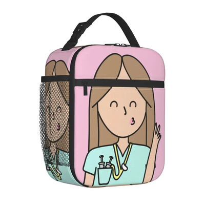 Enfermera En Apuros Doctor Nurse Medical Lunch Bag Women Thermal Cooler Изолирани кутии за обяд за деца Деца в училище