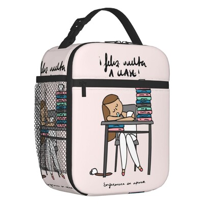 Prilagođena Enfermera En Apuros Liječnik Medicinska sestra Medicinska torba za ručak Ženske termoizolirane kutije za ručak za djecu školsku djecu