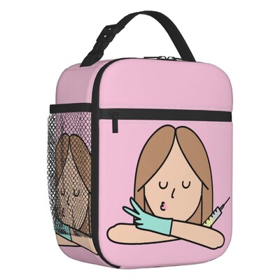Prilagođena Enfermera En Apuros Liječnik Medicinska sestra Medicinska torba za ručak Ženske termoizolirane kutije za ručak za djecu školsku djecu