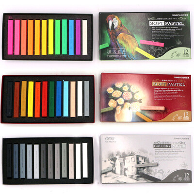 SIMBALION Black/White Soft Pastels/Chalks/Sticks/Crayons 6pcs/set Drawing Sketch Smearing/Overlapping Colors Graffiti Non Toxic