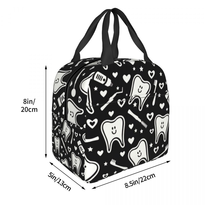 Hambaarsti hammaste taaskasutatavad lõunasöögikarbid naistele Meestele Hambaarsti hammaste jahuti termotoiduga isoleeritud söögikott Lapsed koolilapsed