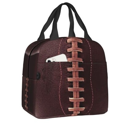 Prilagođena kutija za ručak s nogometnom loptom Hladnjak s nogometnim uzorkom Termalna torba za ručak s toplinskom izolacijom za hranu Višekratne torbe za piknik za školsku djecu