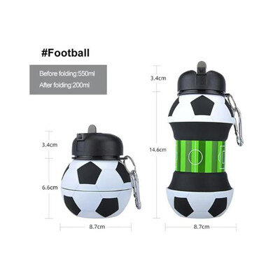 Fold Water Bottle Camping Cups Mug Outdoor Sports Basketball Football Tennis Golf School Leakproof Portable Kids Water Bottle