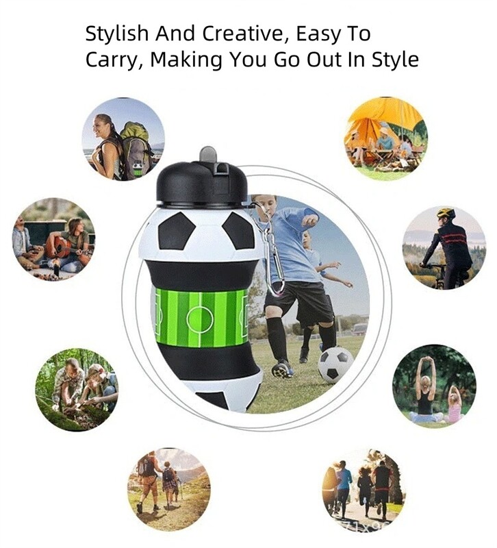 Összehajtható vizespalack kempingpoharak bögre kültéri sport kosárlabda futball tenisz golfiskola szivárgásmentes hordozható gyerek vizes palack