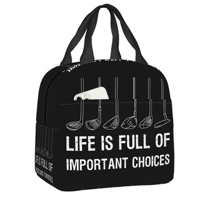 Born To Golf Ball lõunasöökott naiste soojusjahutiga isoleeritud lõunasöögikonteinerite kast lastele Koolitöö Toidu pikniku kandekotid