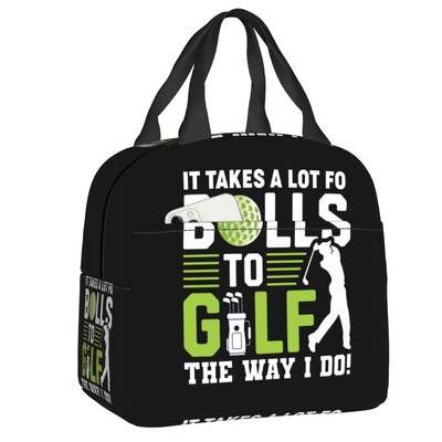 Born To Golf Ball lõunasöökott naiste soojusjahutiga isoleeritud lõunasöögikonteinerite kast lastele Koolitöö Toidu pikniku kandekotid