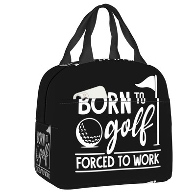 Born To Golf Ball lõunasöökott naiste soojusjahutiga isoleeritud lõunasöögikonteinerite kast lastele Koolitöö Toidu pikniku kandekotid