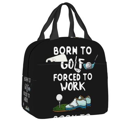 Born To Golf Ball lõunasöökott naiste soojusjahutiga isoleeritud lõunasöögikonteinerite kast lastele Koolitöö Toidu pikniku kandekotid