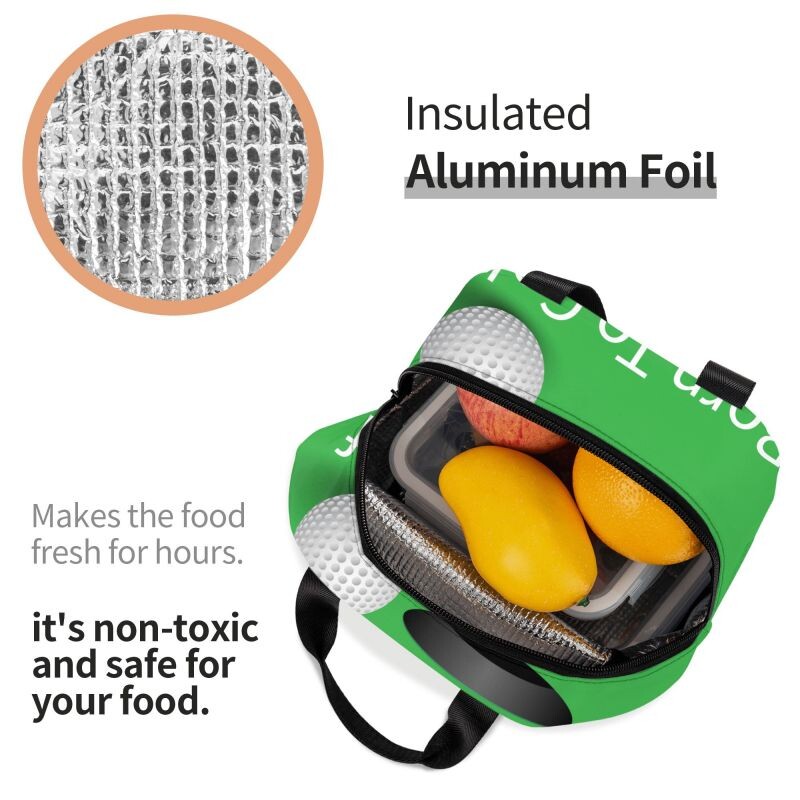 Born To Golf Ball lõunasöökott naiste soojusjahutiga isoleeritud lõunasöögikonteinerite kast lastele Koolitöö Toidu pikniku kandekotid