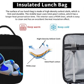 Astrobot Sleeping Lunch Bags Insulated Lunch Tote Φορητή θερμική τσάντα επαναχρησιμοποιήσιμες τσάντες πικνίκ για γυναίκα Εργασία Παιδιά Σχολείο