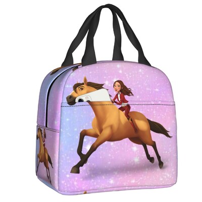 Geantă de prânz izolată gratuită Spirit Riding pentru femei, copii, refrigerator portabil, cutie termică pentru prânz, școală, picnic, genți de tote pentru mâncare