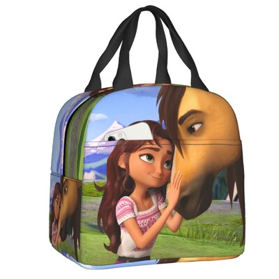 Geantă de prânz izolată gratuită Spirit Riding pentru femei, copii, refrigerator portabil, cutie termică pentru prânz, școală, picnic, genți de tote pentru mâncare