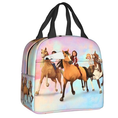 Geantă de prânz izolată gratuită Spirit Riding pentru femei, copii, refrigerator portabil, cutie termică pentru prânz, școală, picnic, genți de tote pentru mâncare