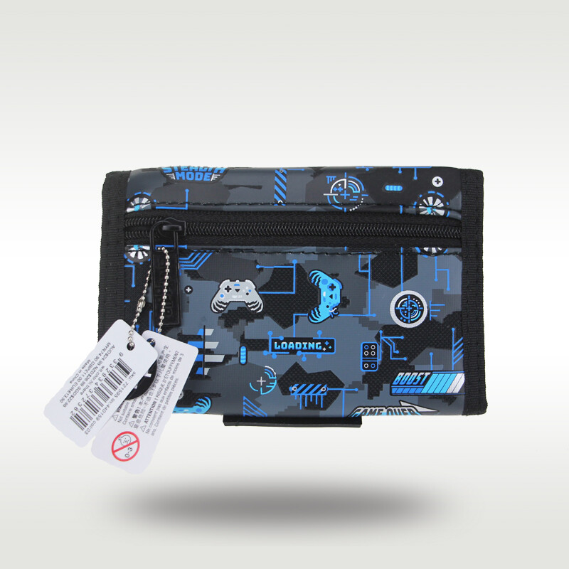 Austraalia Smiggle laste rahakott poistele lahedad kaardikotid must sinine mehaaniline tiiger kolmekihiline mündikott Moodne lastekott