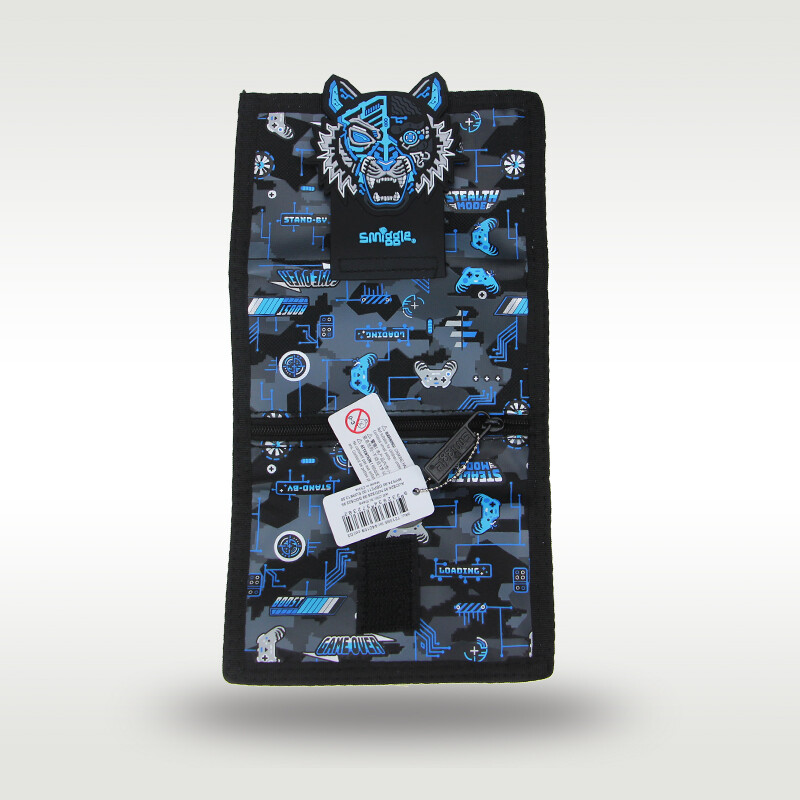 Austraalia Smiggle laste rahakott poistele lahedad kaardikotid must sinine mehaaniline tiiger kolmekihiline mündikott Moodne lastekott