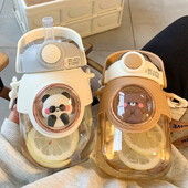 Lastele mõeldud kõrrega veepudelid tüdrukutele 820 ml, suure mahutavusega armas laste Kawaii multifilmipudel õpilaste koolireisimiseks