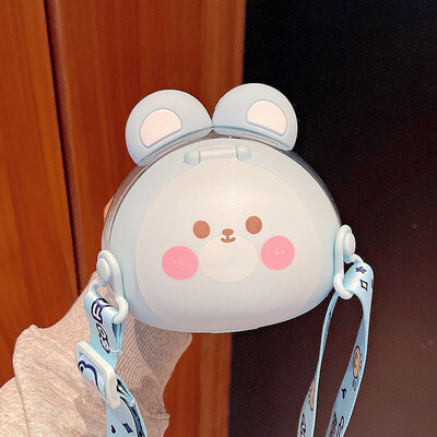 800ML Kawaii Kids Water Bottle Лятна пластмасова чаша за пиене със сламка с голям капацитет Карикатура Детска чаша за вода за ученици