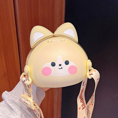 800ML Kawaii Kids Water Bottle Лятна пластмасова чаша за пиене със сламка с голям капацитет Карикатура Детска чаша за вода за ученици