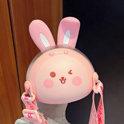 800ML Kawaii Kids Water Bottle Лятна пластмасова чаша за пиене със сламка с голям капацитет Карикатура Детска чаша за вода за ученици