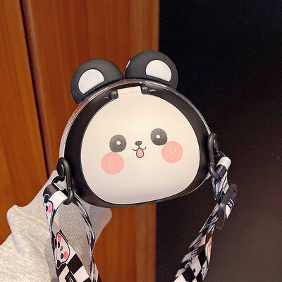 800ML Kawaii Kids Water Bottle Лятна пластмасова чаша за пиене със сламка с голям капацитет Карикатура Детска чаша за вода за ученици