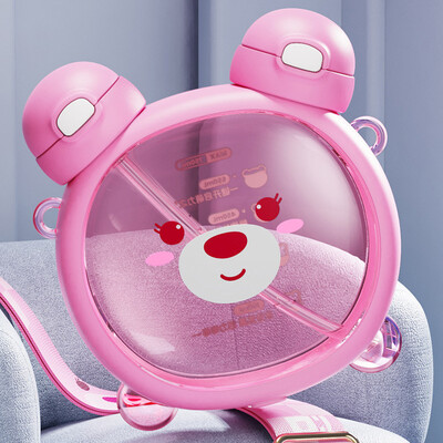 800ML Kawaii Kids Water Bottle Лятна пластмасова чаша за пиене със сламка с голям капацитет Карикатура Детска чаша за вода за ученици