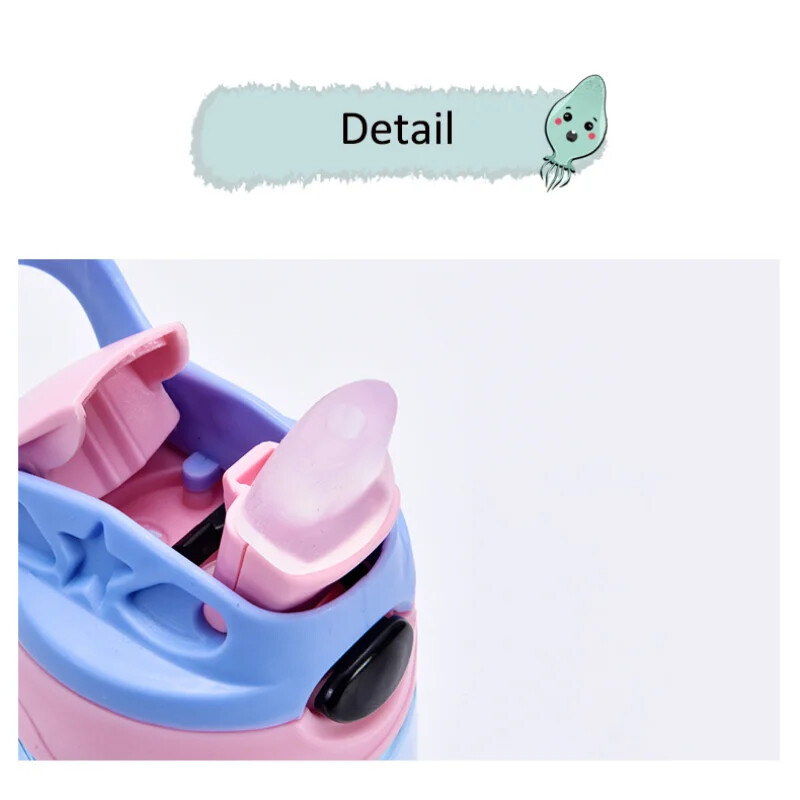 500 ml-es gyerekeknek rajzfilm vizes palack gyermek szívószál csésze esésgátló vizes palack iskolába nyáron Hordozható vizes pohár