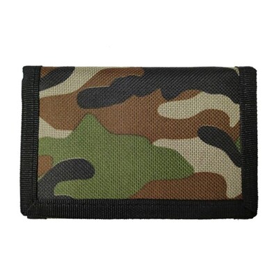 Portofel subțire de camuflaj multifuncțional Cadouri cu fermoar Poșetă de călătorie în aer liber Femei Bărbați Portofel sport clasic trifold