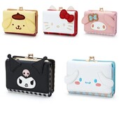 Sanrio Hello Kitty kott Kawaii Cinnamoroll My Melody Kuromi Casual Fashion PU nahast rahakott Armas kokkupandav kerge kaardikott Uus 2024