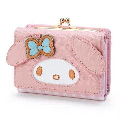 Sanrio Hello Kitty kott Kawaii Cinnamoroll My Melody Kuromi Casual Fashion PU nahast rahakott Armas kokkupandav kerge kaardikott Uus 2024