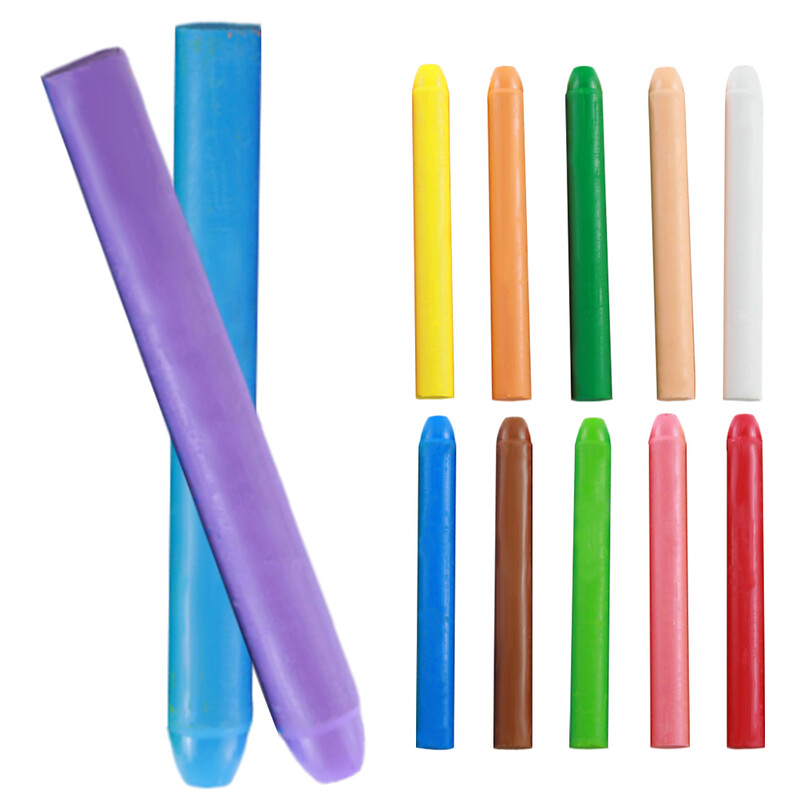 12 vnt. Nedulkėtos kreidos kreidelės mažajam draugui Spalvota lenta vidaus piešimui, kieta