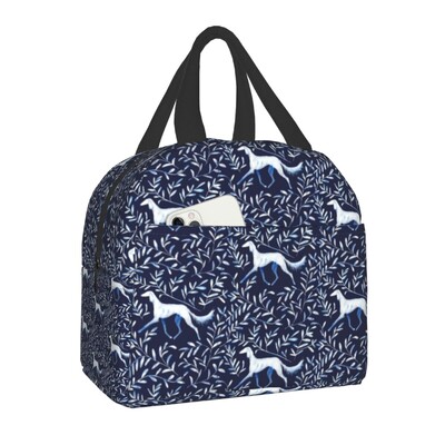 Genți de prânz termoizolante Saluki Greyhound pentru școală de muncă Whippet Sighthound Dog Frigorific portabil cutie termică de prânz Femei Copii