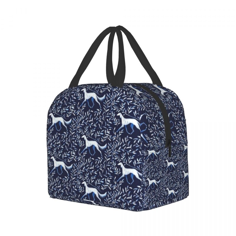 Genți de prânz termoizolante Saluki Greyhound pentru școală de muncă Whippet Sighthound Dog Frigorific portabil cutie termică de prânz Femei Copii