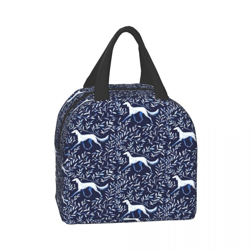 Genți de prânz termoizolante Saluki Greyhound pentru școală de muncă Whippet Sighthound Dog Frigorific portabil cutie termică de prânz Femei Copii