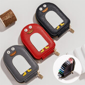 Portofel pentru femei din piele PU autentică Suport carduri de credit Geanta de buzunar cu fermoar Femei cu mai multe carduri Suport carduri drăguț în formă de pinguin Poșeta pentru monede