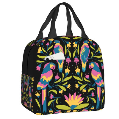 Meksička ljetna cvjetno plava prijenosna kutija za ručak Nepropusna cvjetni uzorak Termalni hladnjak Torba za ručak s izolacijom za hranu Školska djeca