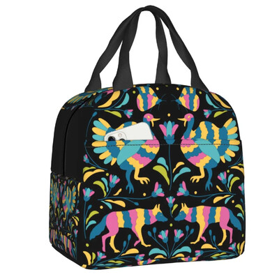 Meksička ljetna cvjetno plava prijenosna kutija za ručak Nepropusna cvjetni uzorak Termalni hladnjak Torba za ručak s izolacijom za hranu Školska djeca