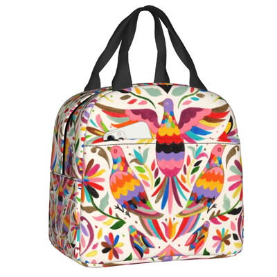Meksička ljetna cvjetno plava prijenosna kutija za ručak Nepropusna cvjetni uzorak Termalni hladnjak Torba za ručak s izolacijom za hranu Školska djeca