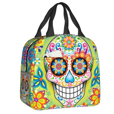 Meksička ljetna cvjetno plava prijenosna kutija za ručak Nepropusna cvjetni uzorak Termalni hladnjak Torba za ručak s izolacijom za hranu Školska djeca
