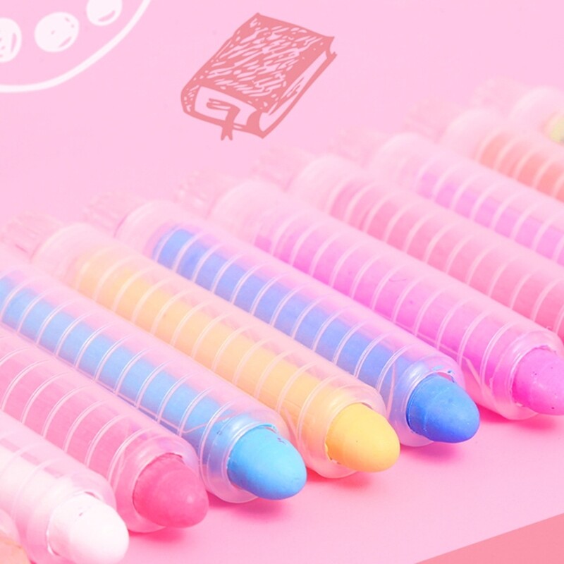 Kreda bez prašine s držačem, nije toksična i može se prati za dječja umjetnička djela na pločama i drugim površinama